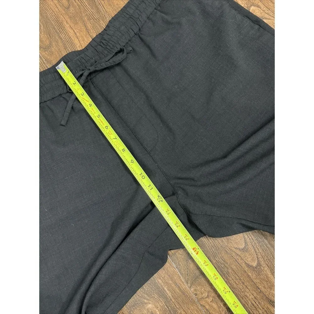 BANANA REPUBLIC BLACK ATHLETIC TAPERED MARZOTTO WOOL DRAWSTRING BEACH‎ PANTS XL